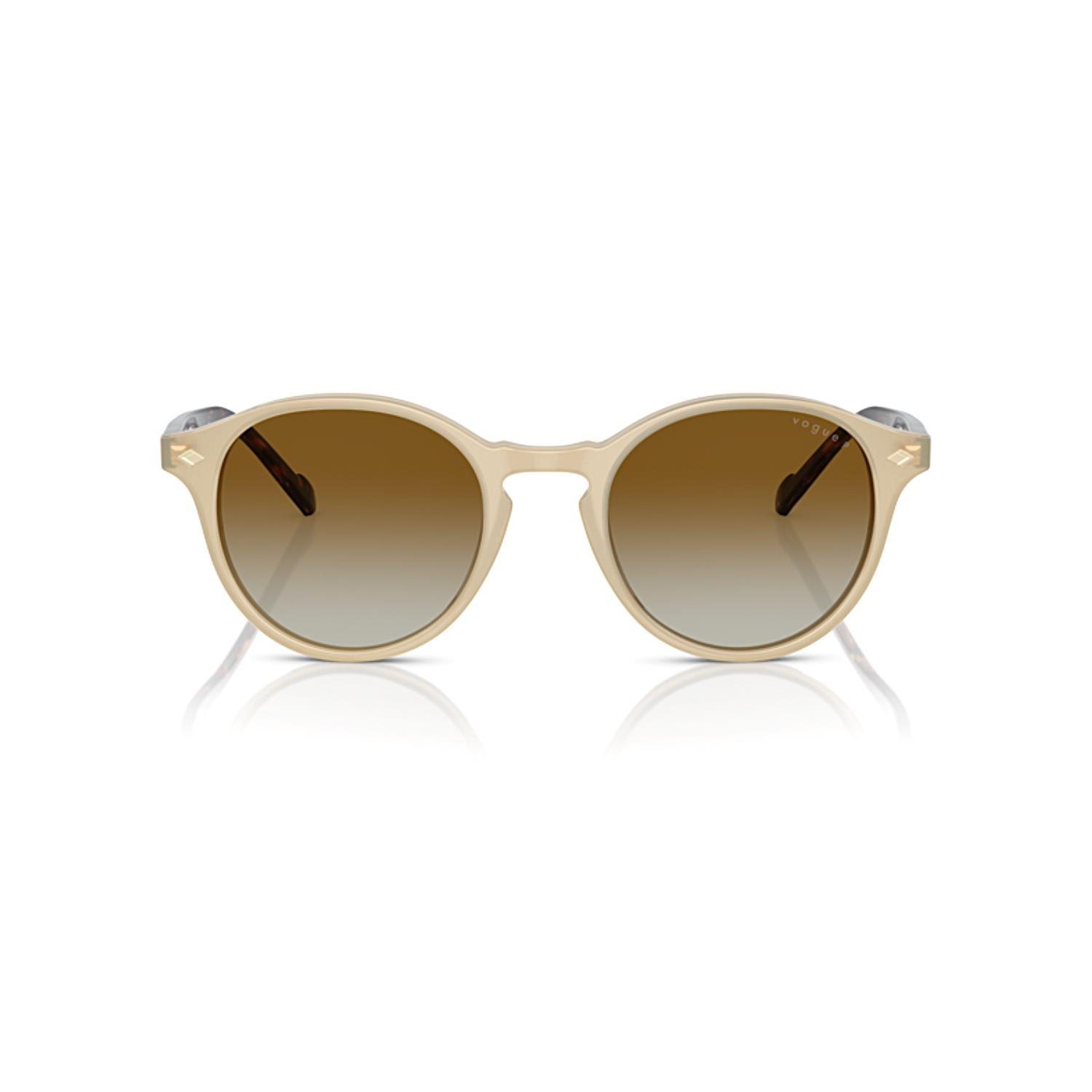 Vogue VO 5327S W900T5 48 Polarize Unisex Oval Bej Kemik Güneş Gözlüğü