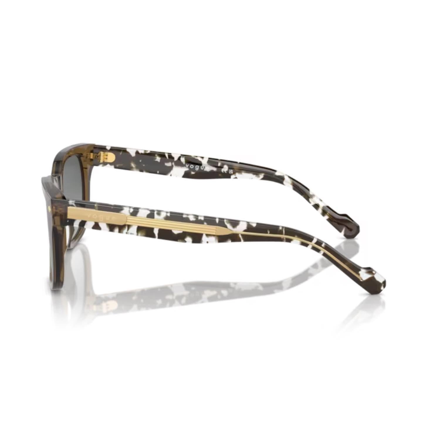 Vogue VO 5571S 314411 53 Erkek Kare Şeffaf Kahverengi Kemik Güneş Gözlüğü