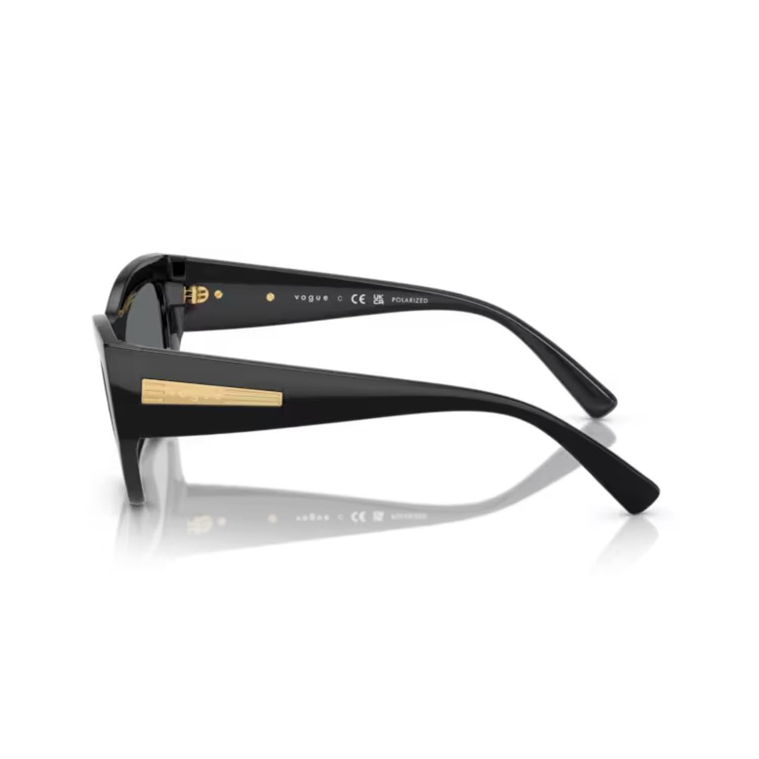 Vogue VO 5607S W4481 53 Polarize Kadın Geometrik Siyah Kemik Güneş Gözlüğü