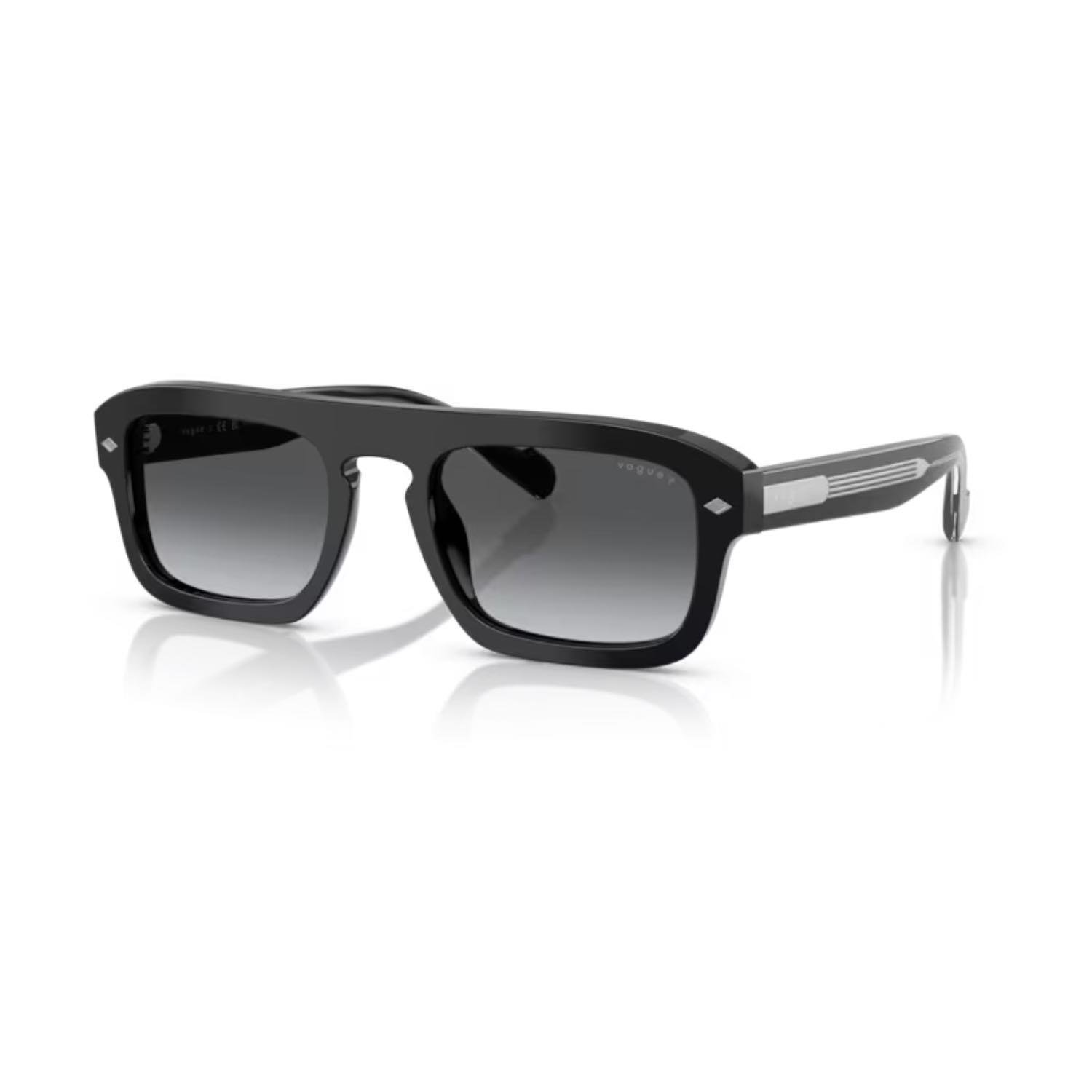 Vogue VO 5620S W44T3 53 Polarize Unisex Geometrik Siyah Kemik Güneş Gözlüğü