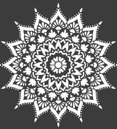 Duvar stencil şablon kalınlığı 0,35mm (alçı şablonu) boyut 60X60  model 7