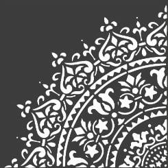 Duvar stencil şablon kalınlığı 0,35mm (alçı şablonu) boyut 60X60  model 5 