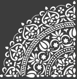 Duvar stencil şablon kalınlığı 0,35mm (alçı şablonu) boyut 60X60  model 13