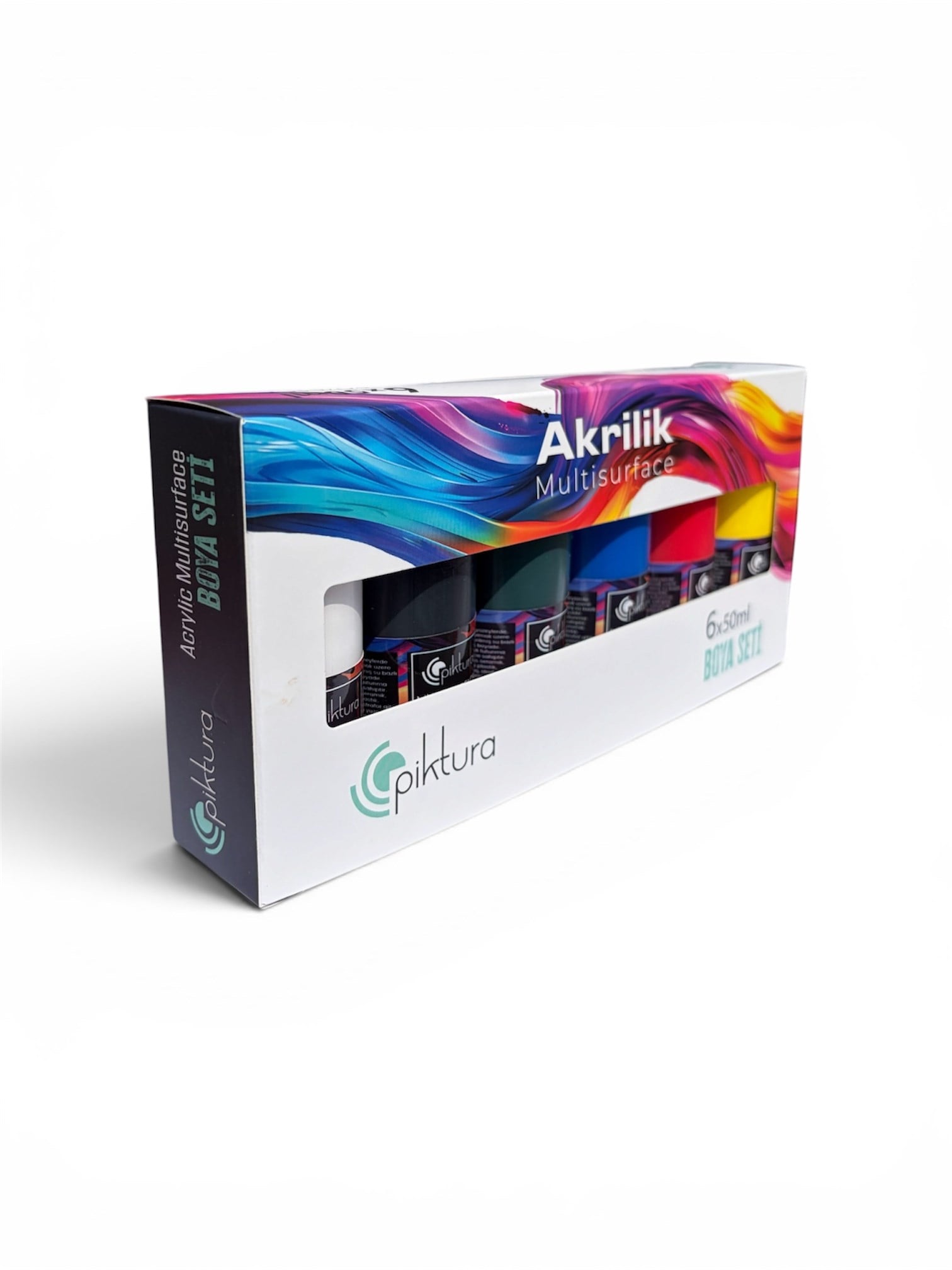 Piktura Akrilik Multisurface 6 Renk x 50ml Boya Seti