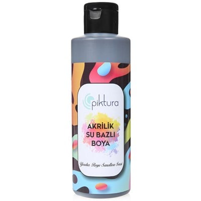 Piktura Su Bazlı Akrilik Boya 200 ml BS369 Siyah
