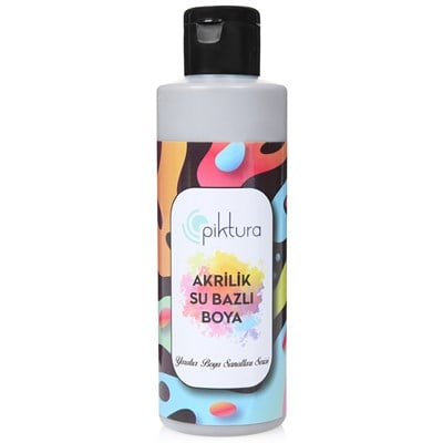 Piktura Su Bazlı Akrilik Boya 200 ml DB912 Koyu Gri