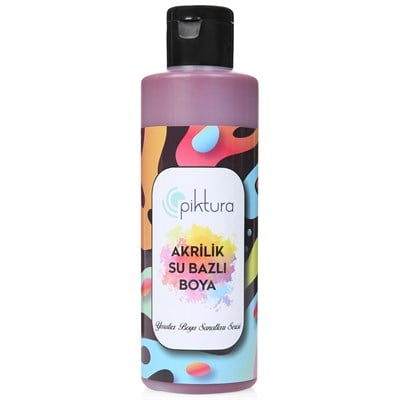 Piktura Su Bazlı Akrilik Boya 200 ml MK075 Mürdüm