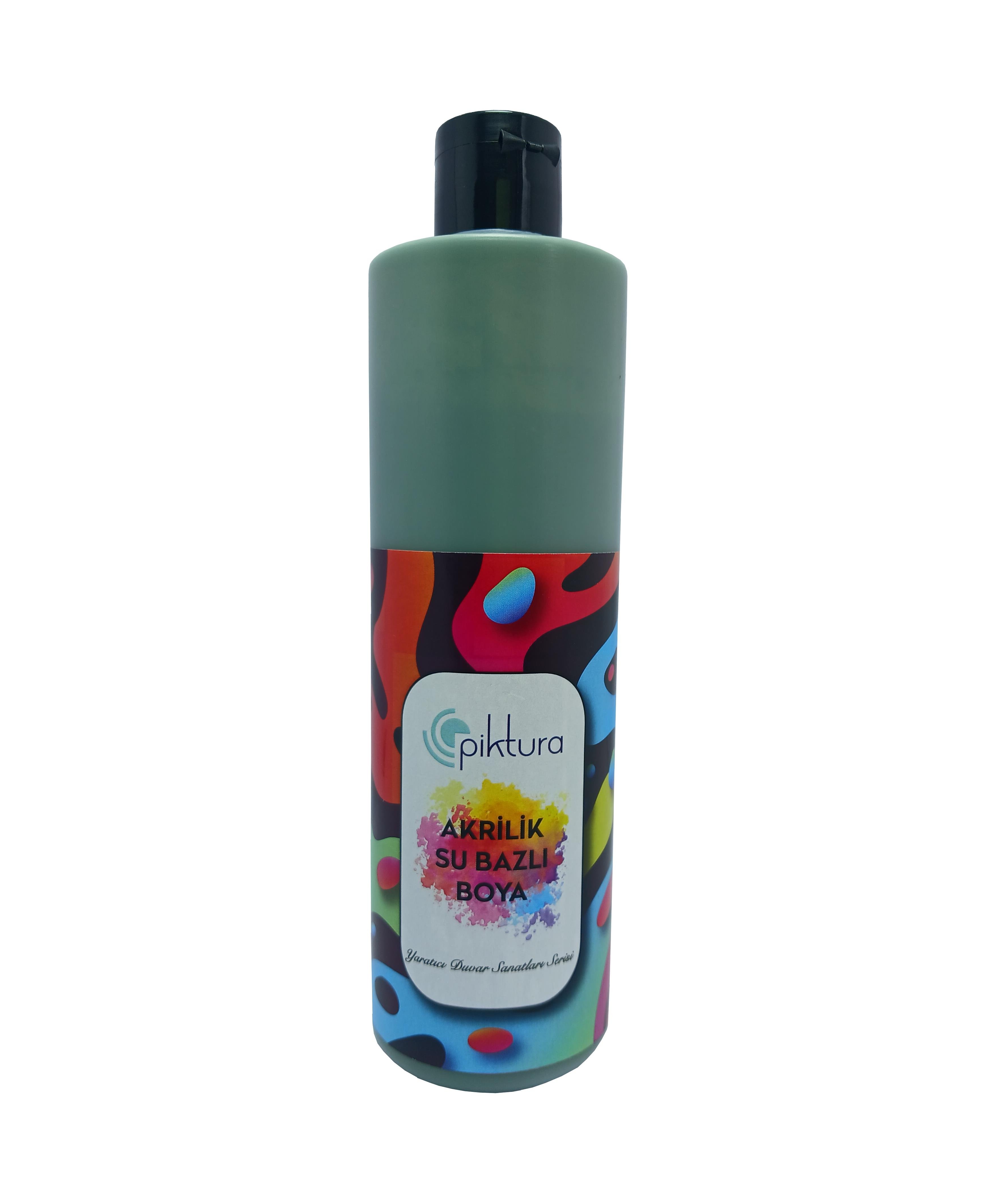 Piktura Su Bazlı Silikonlu Silinebilir İç Cephe Duvar Boyası, Ekonomik Boy, 350ml - Yeşim (yeşil)