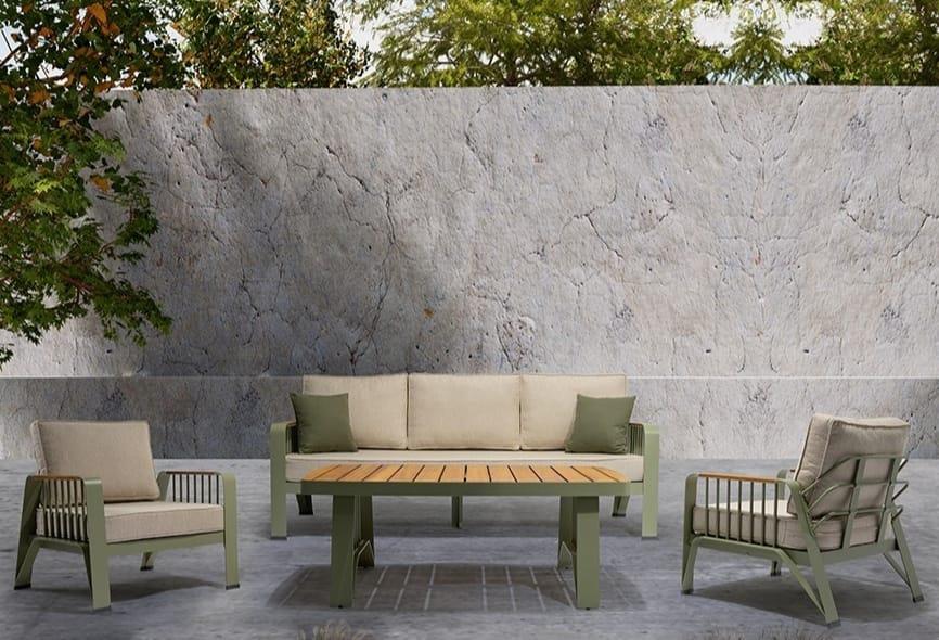 Best Garden Alüminyum Paslanmaz Bahçe Koltuk Takım Gri 3+1+1+ Masa+Puf