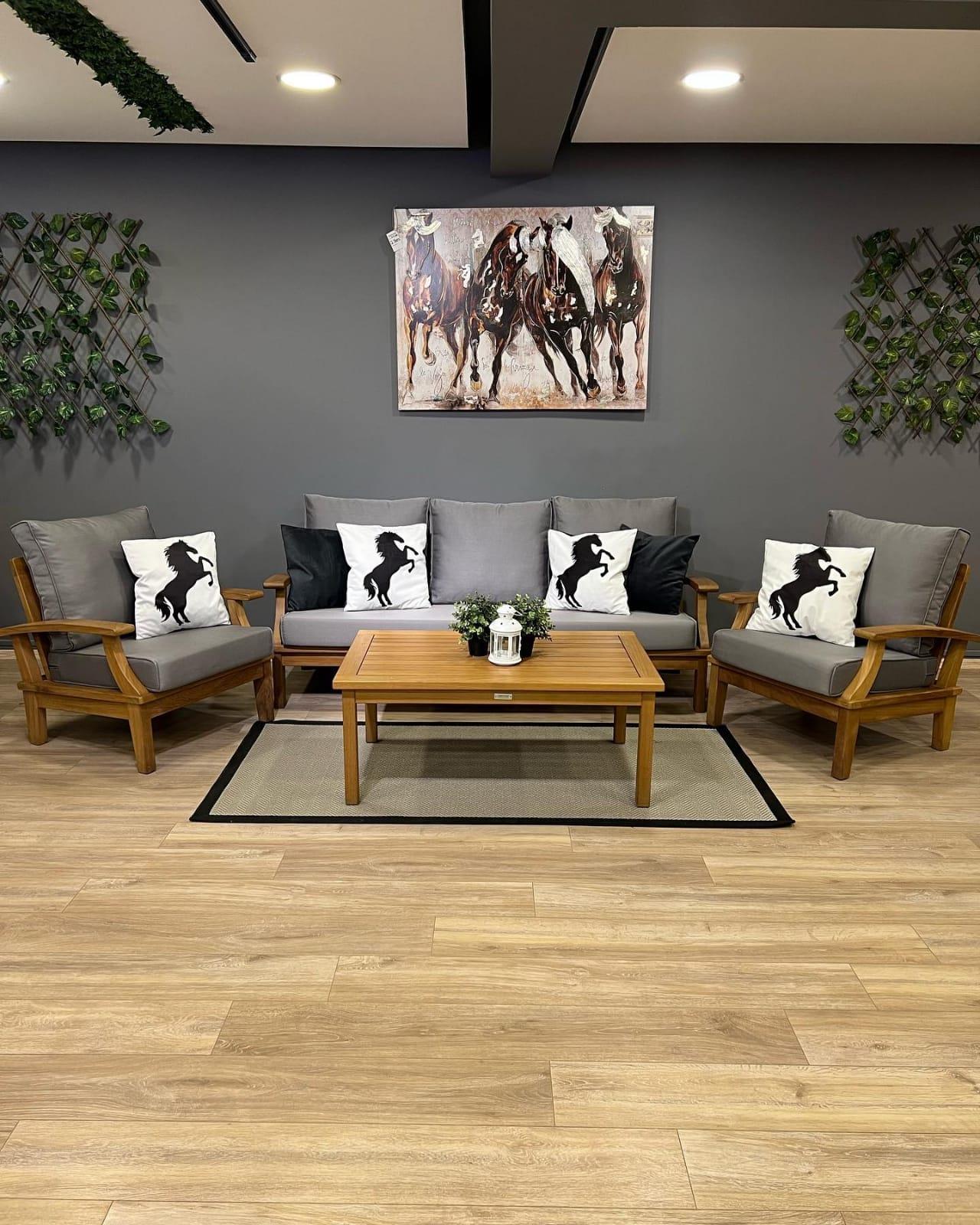 Best Garden İskandinav Model Ahşap Bahçe Koltuk Takım 3+1+1+ Masa