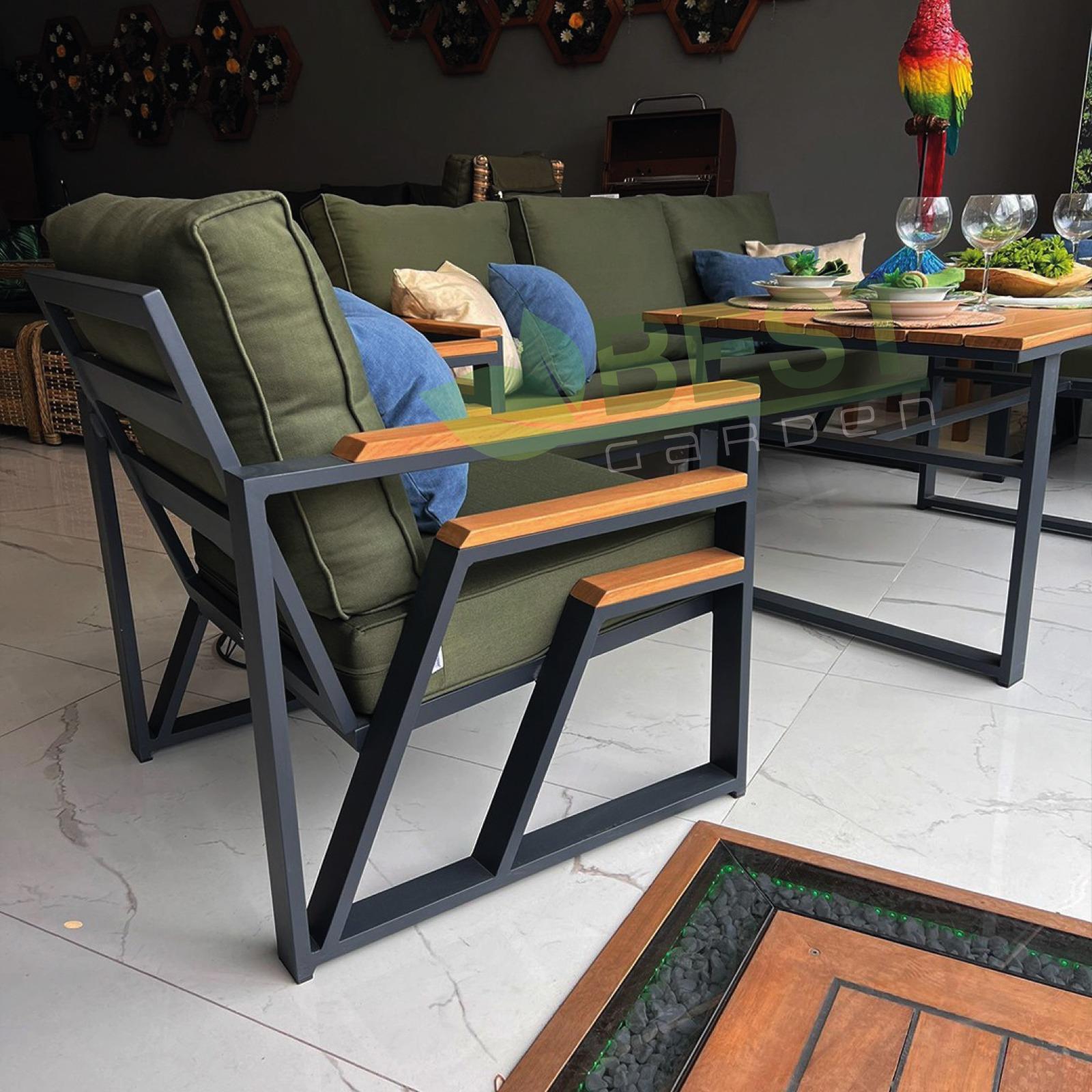 Best Garden Lizbon Model Alüminyum Bahçe Koltuk Takım 3+1+1+ Masa