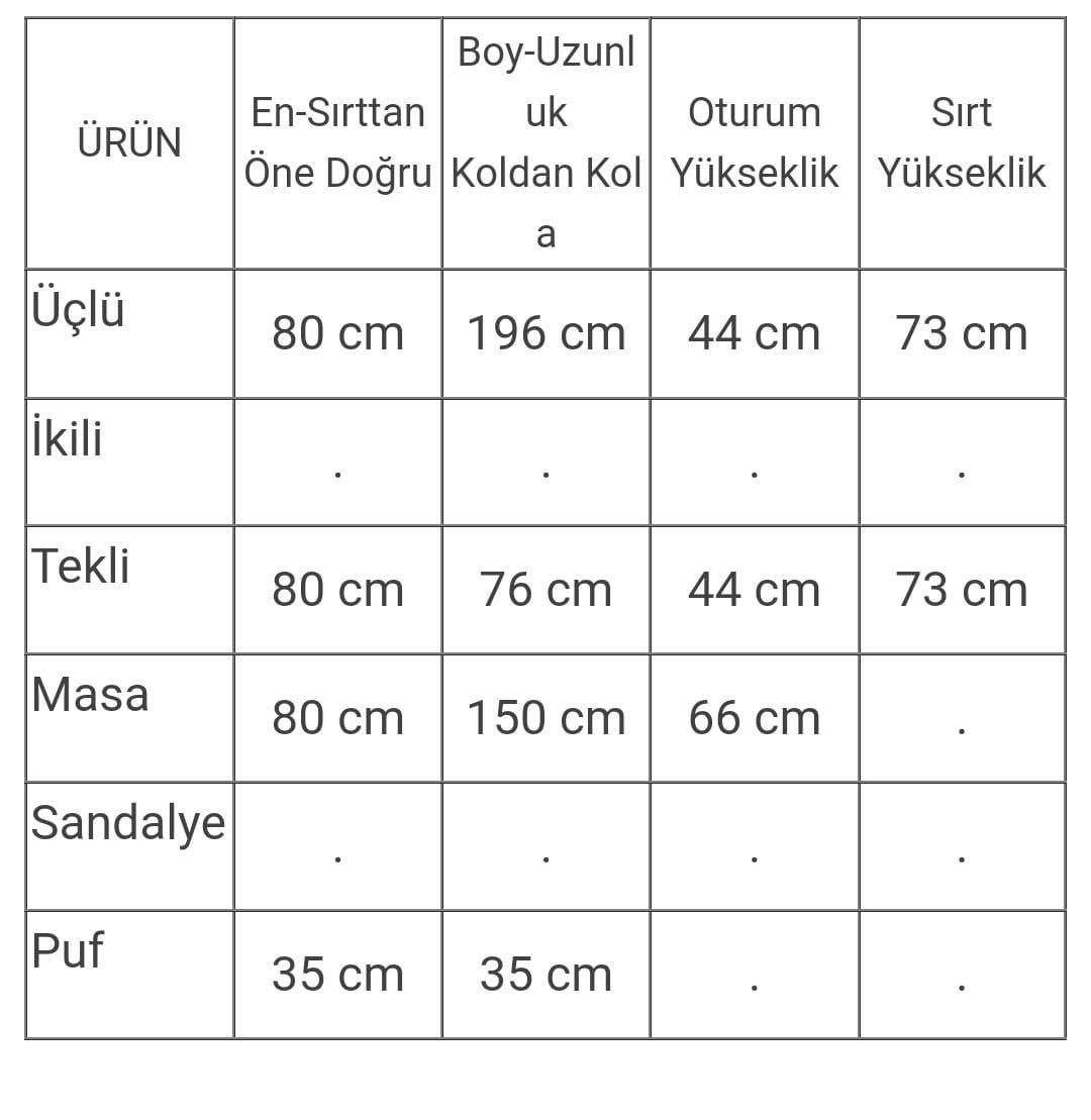 Best Garden Lizbon Örgülü Model Alüminyum Bahçe Koltuk Takım 3+1+1+ Masa