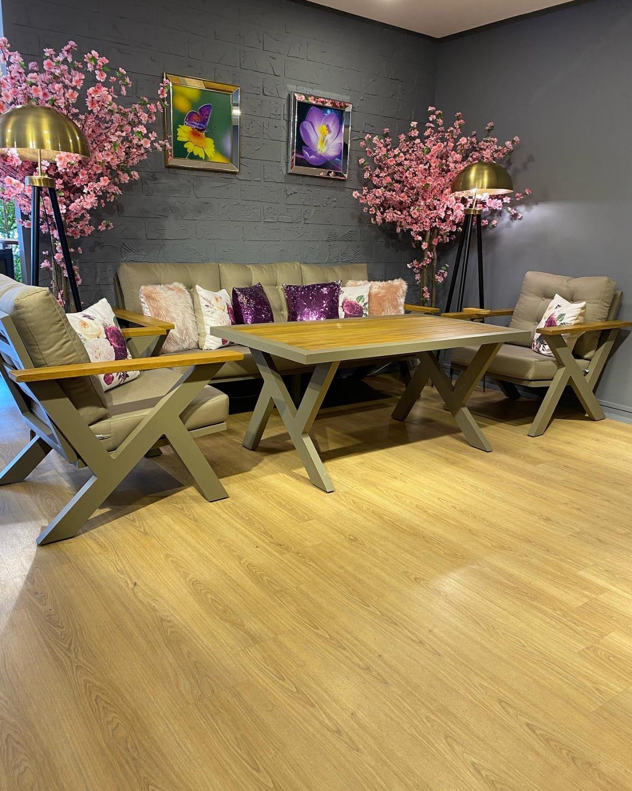 Best Garden N Model Metal Bahçe Koltuk Takım 3+1+1+ Masa 