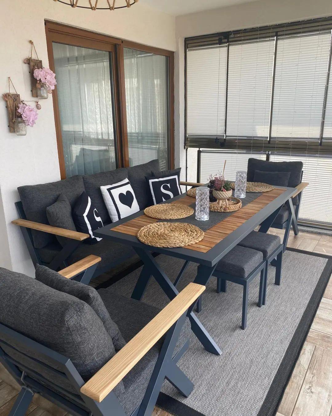 Best Garden N Model Metal Bahçe Koltuk Takım 3+1+1+ Masa 