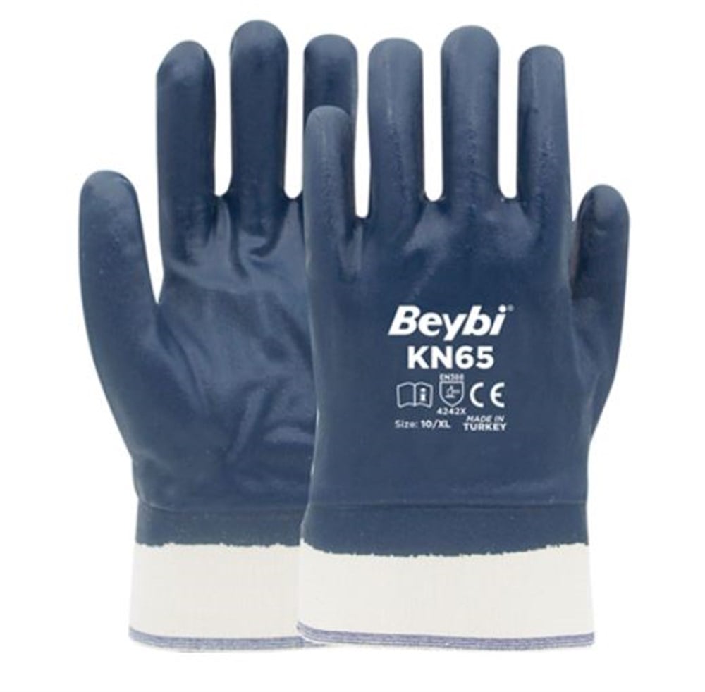 Beybi KN65 Petrolcü Eldiveni Pamuklu Şarbonlu İşçi Eldiveni 1 Çift 
