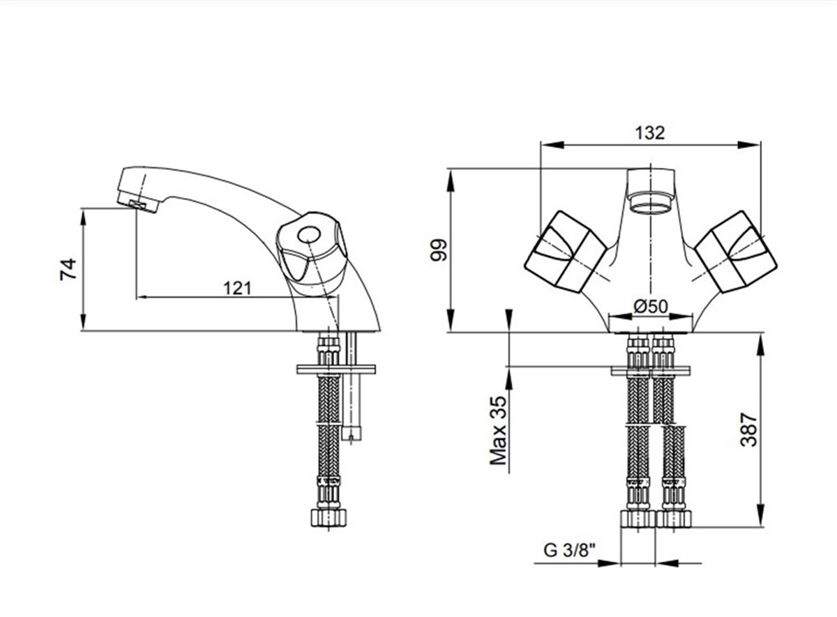 E.C.A. ECA Tek Gövde Lavoba Bataryası