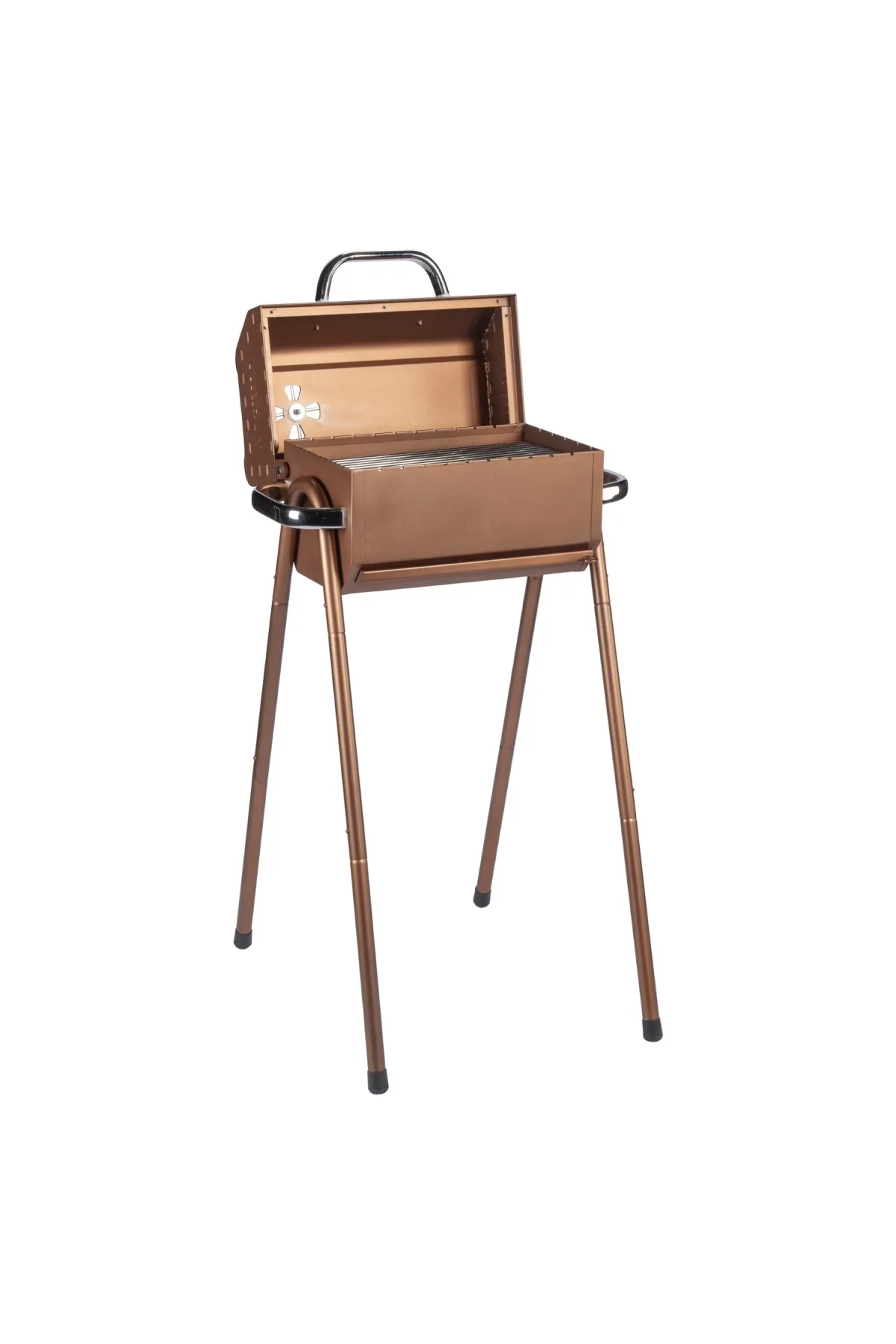 IGRILL 402 Teflon Kaplamalı Kömürlü Mangal 4-6 Kişilik Ayaklı Barbekü Seti