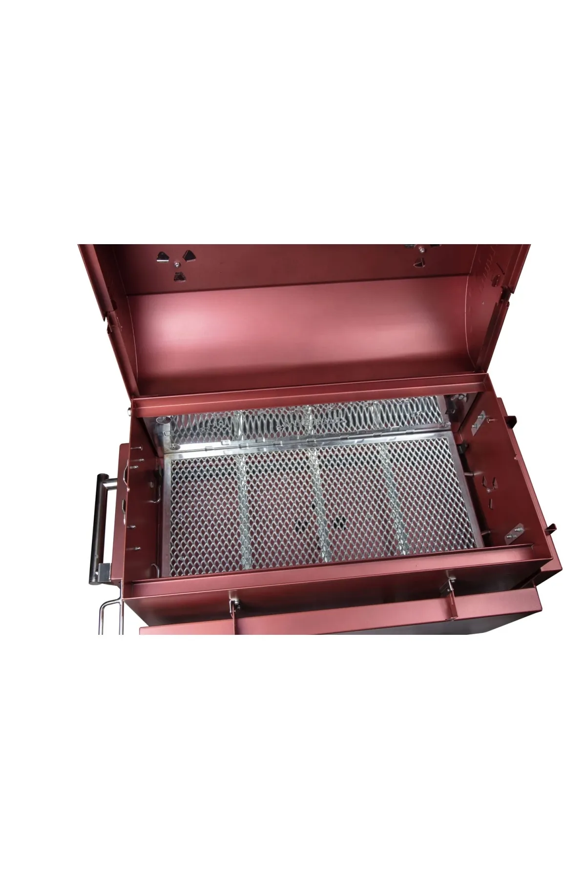 IGRILL Tekerlekli Kapaklı Kömürlü Mangal Isıya Dayanıklı Büyük Paslanmaz 1. Sınıf Barbekü Seti