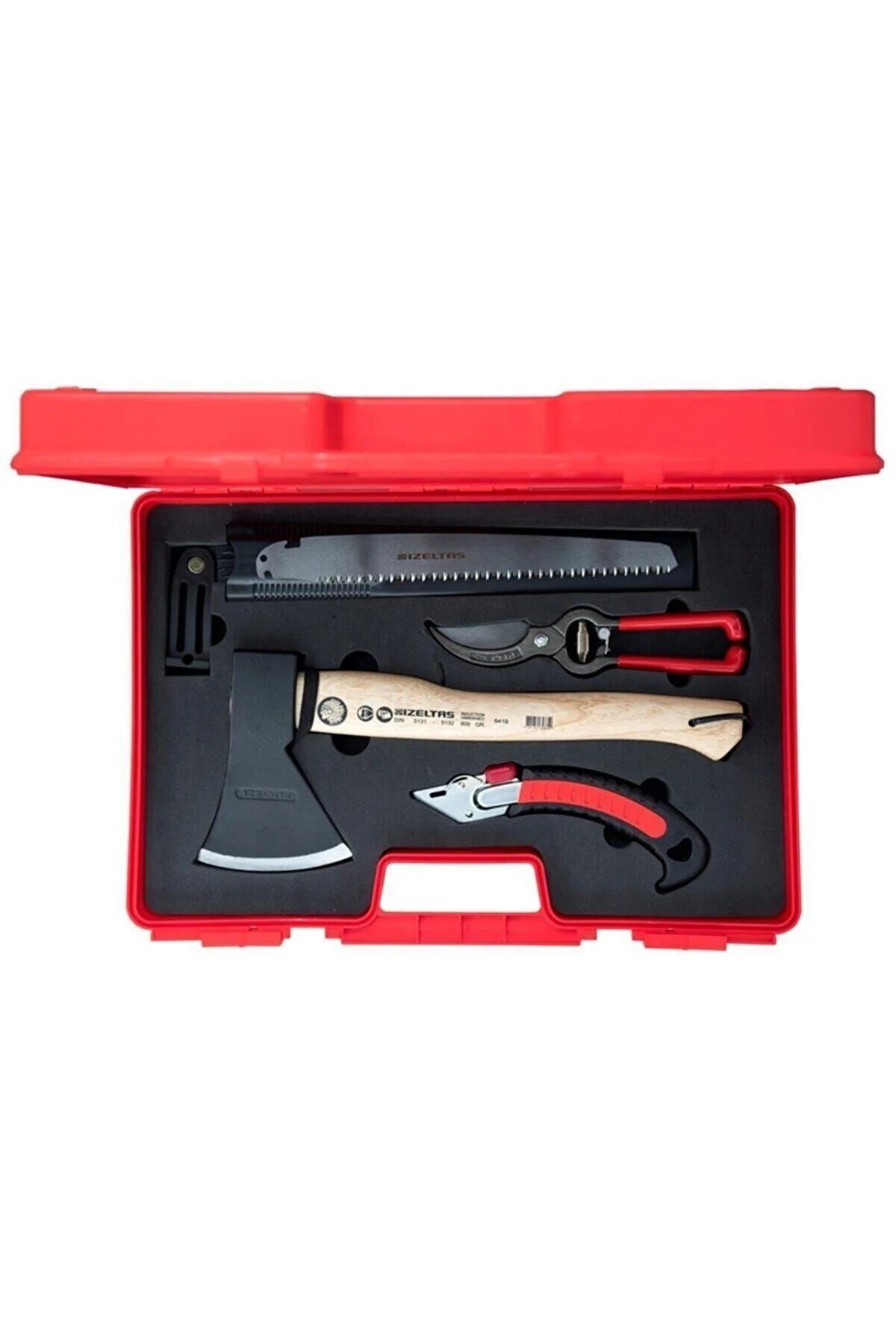 İzeltaş 3 Parça Doğada Seti Nacak/Balta-Bağ Makası-Dal Budama Testeresi 8786001003