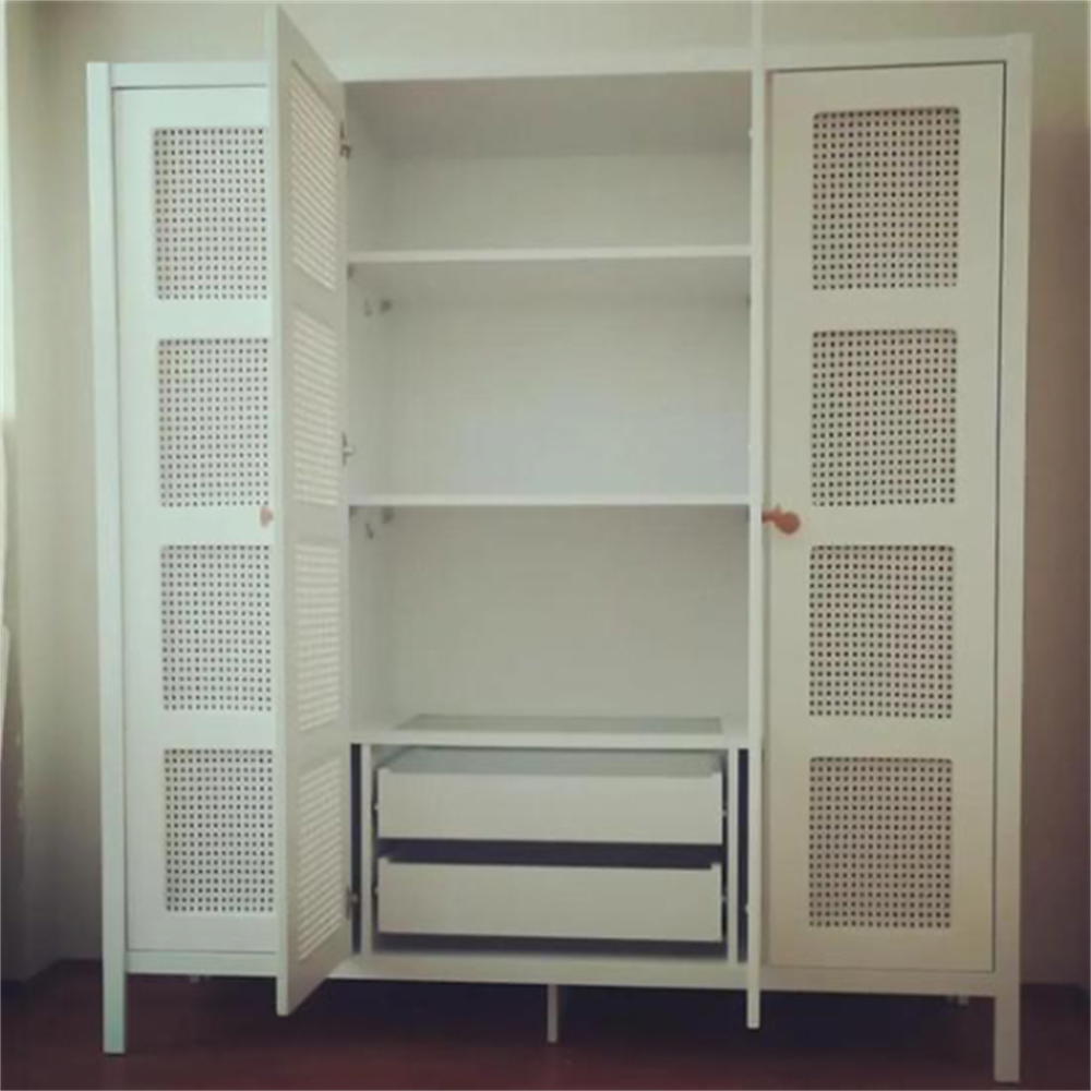Hazeran 4 kapaklı beyaz gardrop