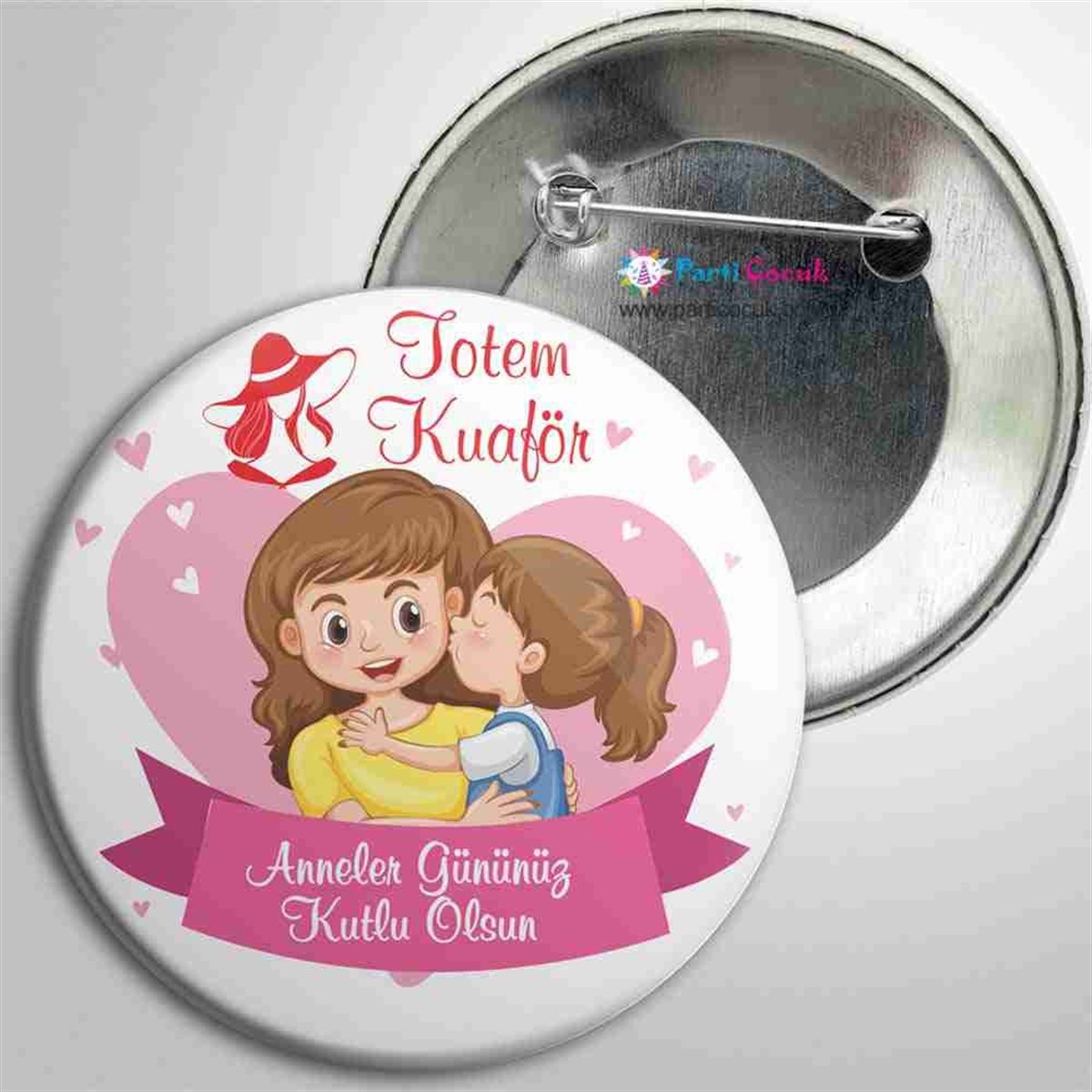 Anneler Günü Masa Süsleme İğneli Rozet 