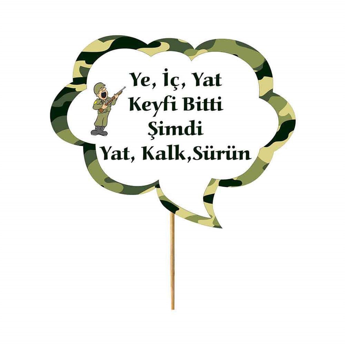 Asker Eğlencesi Kişiye Özel Pankart 