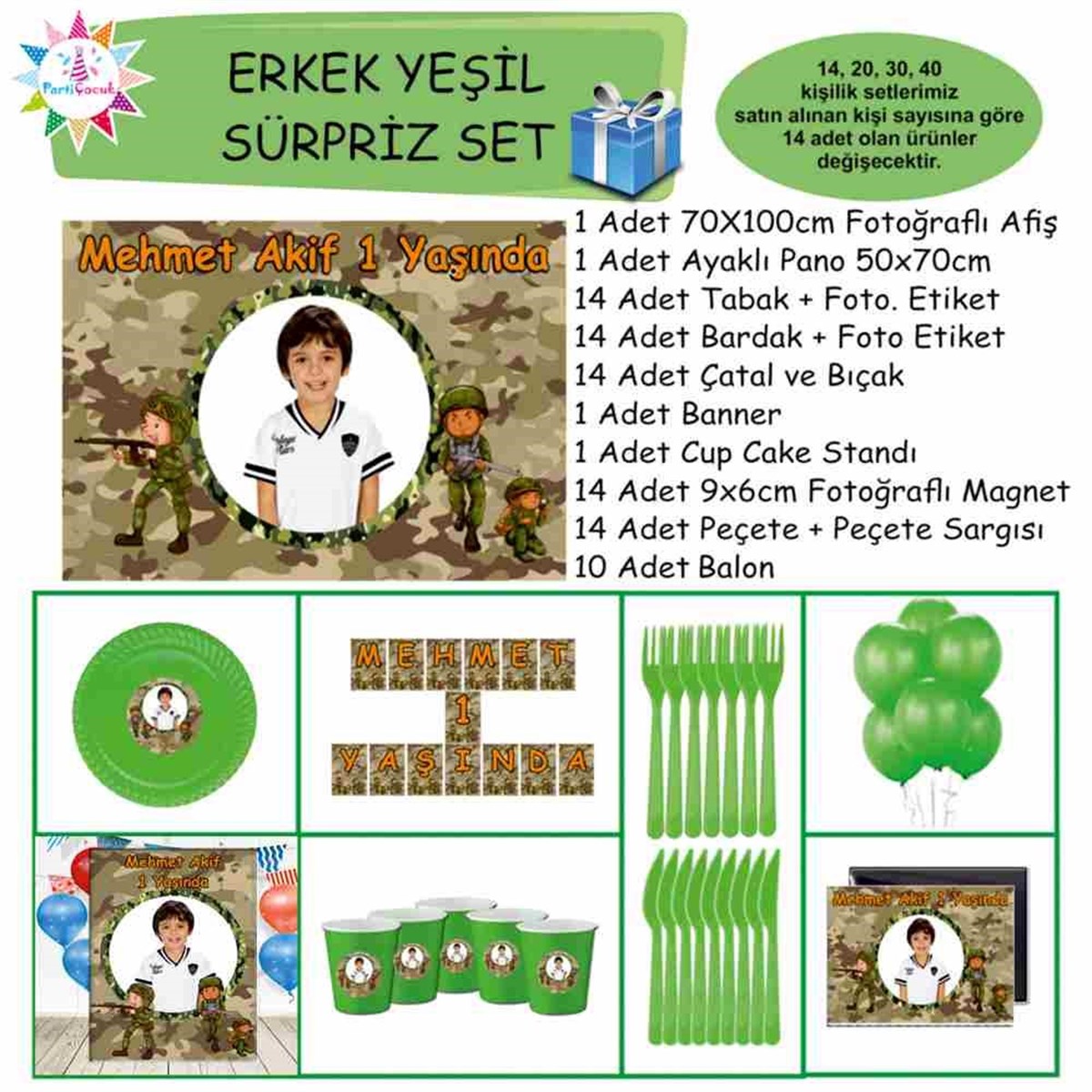 Asker Parti Mazlemeleri Süpriz Set 