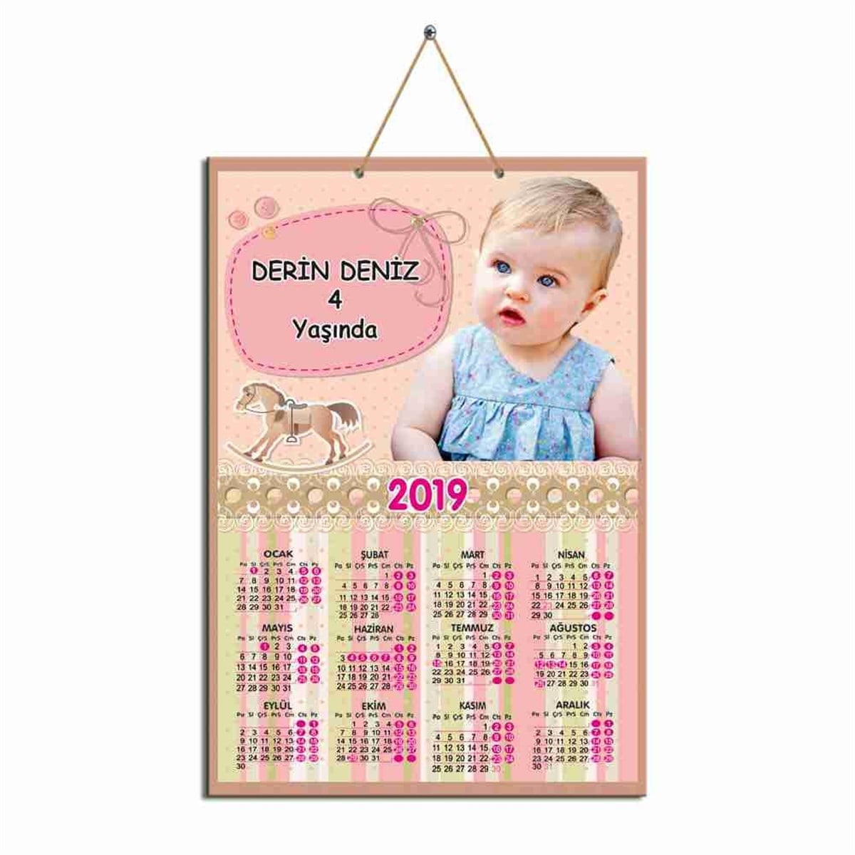 Atlı Konsept Karton Takvim   