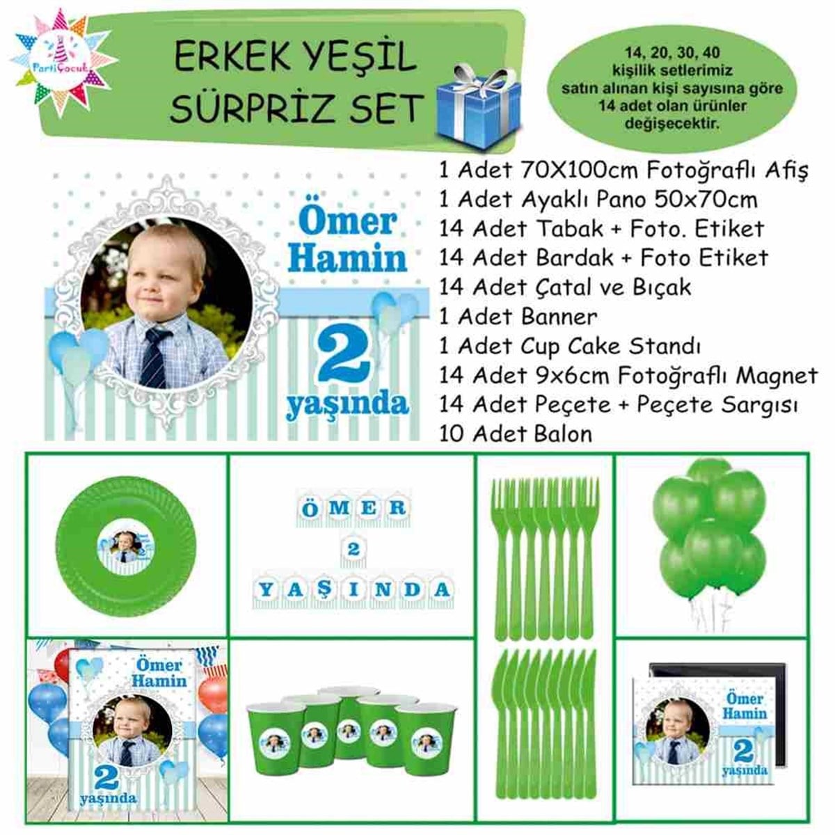 Balonlu Mavi Parti Tema Süpriz Set 