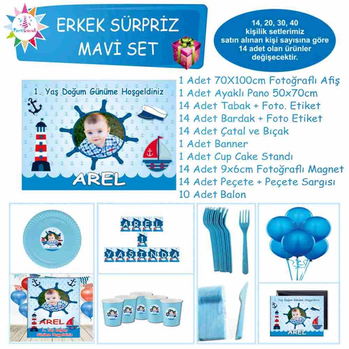 Denizci Gemi Dümen Temalı Sürpriz Set 