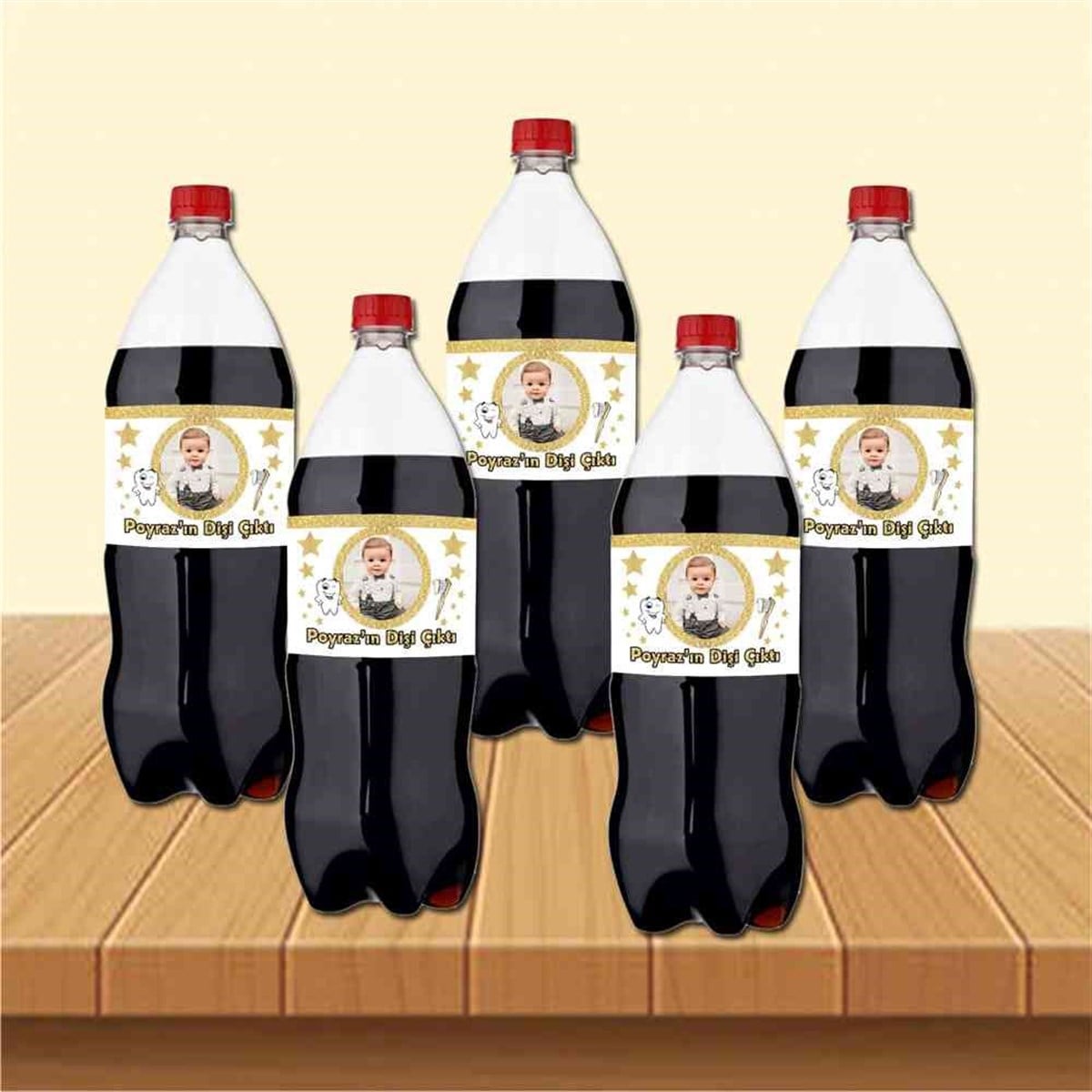 Diş Buğdayı Mor Çizgili Melek Parti Seti Cola Şisesi Bandı 