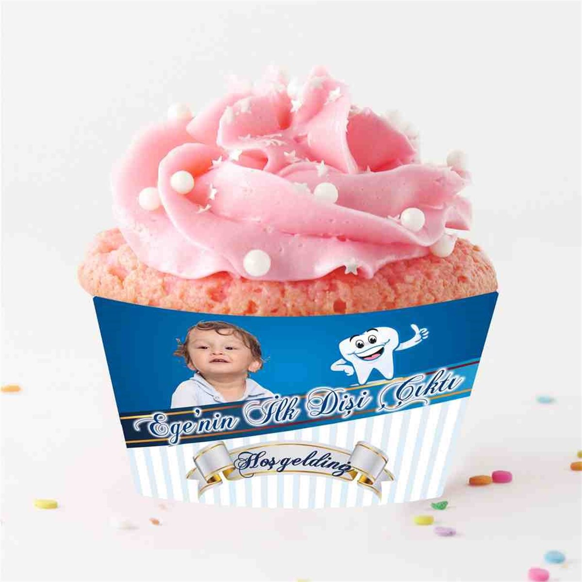 Diş Buğdayı Tatlı Diş Temalı Cupcake Sargısı 
