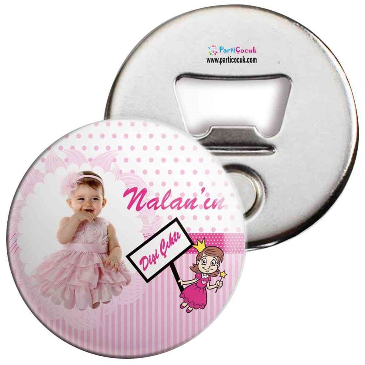 Diş Partisi Diş Perili Pembe Açacaklı Magnet 