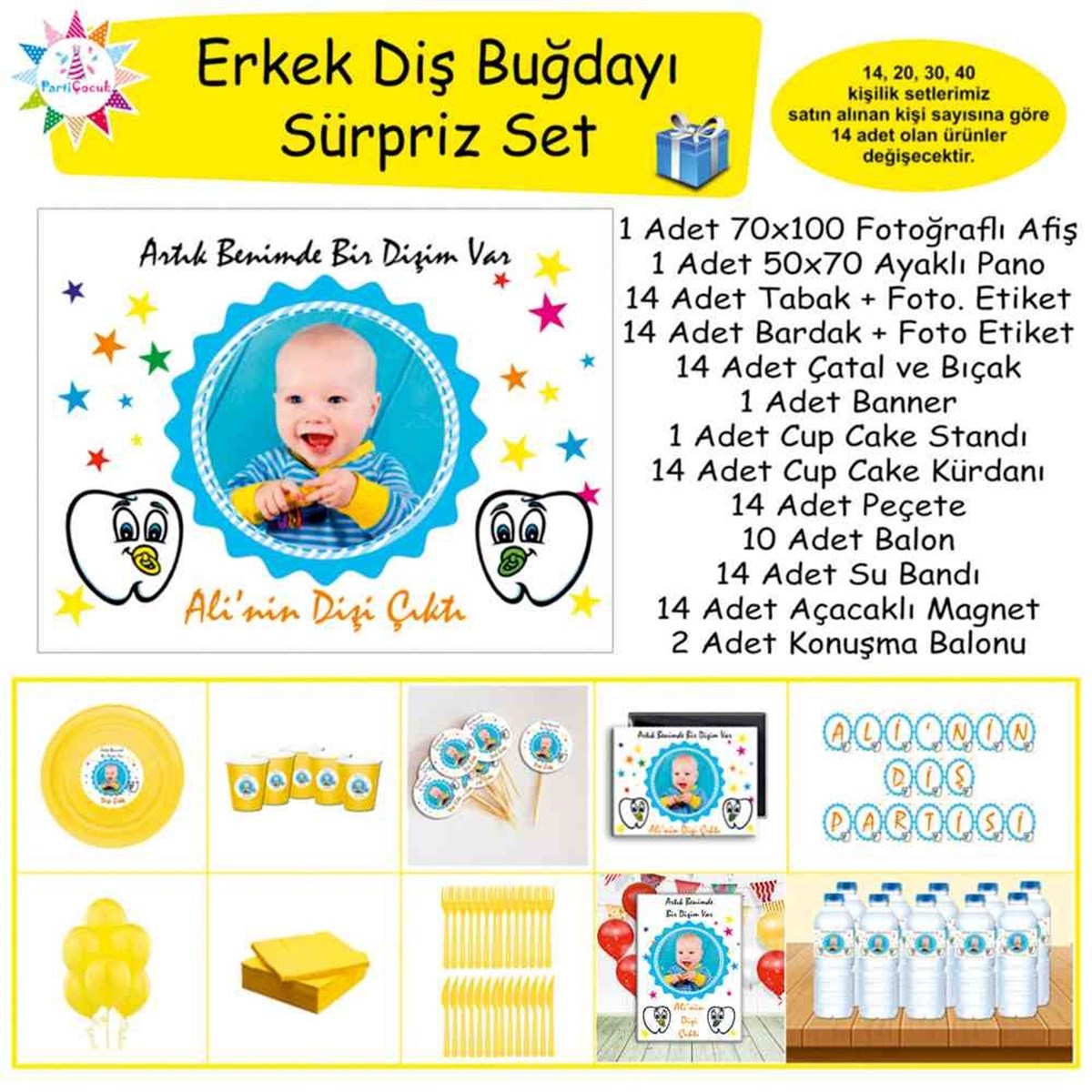 Diş Partisi Emzikli Dişli Süpriz Set 