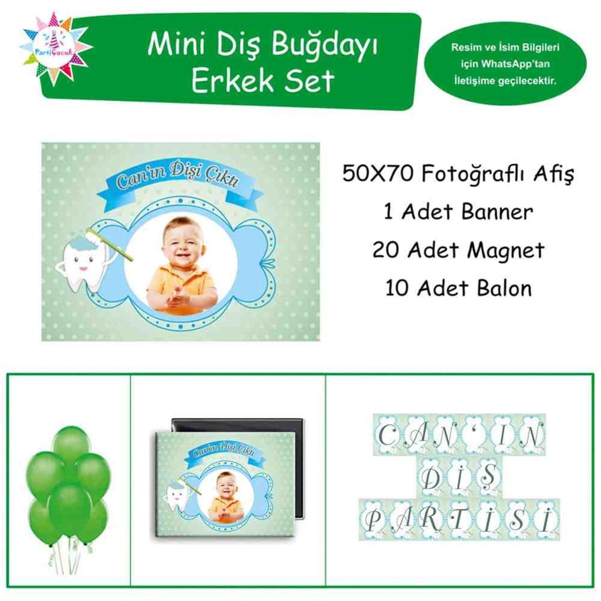 Diş Partisi Mint Duş Alan Diş Mini Set 