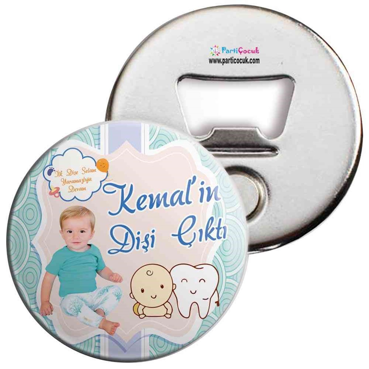 Diş Partisi Sevimli Çocuk ve Diş Parti Süsü Açacaklı Magnet 
