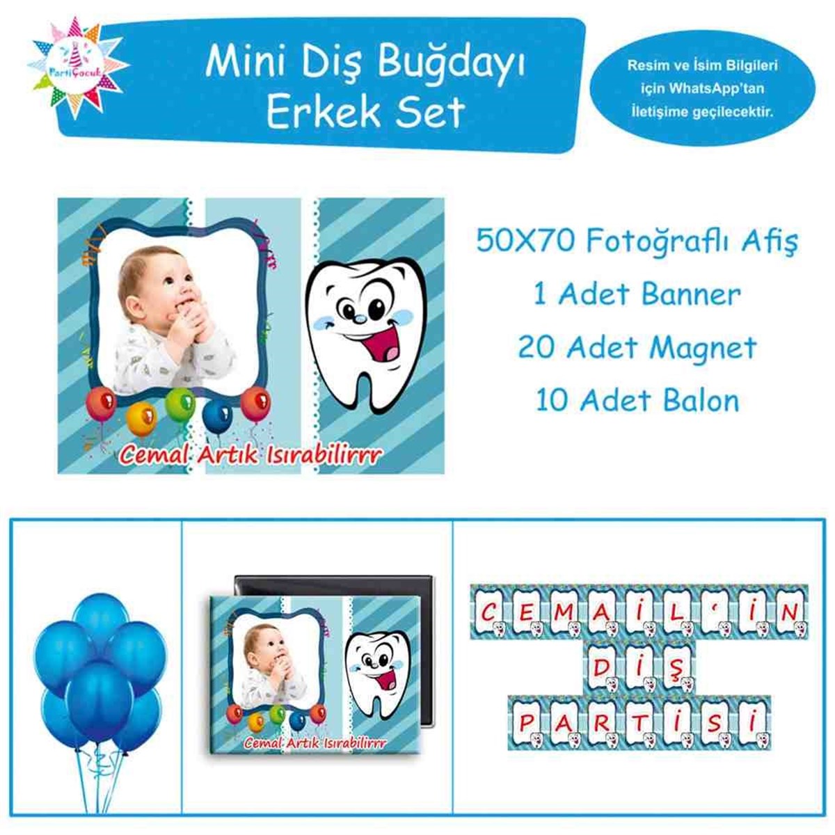 Diş Partisi Sevimli Utangaç Mini Set 