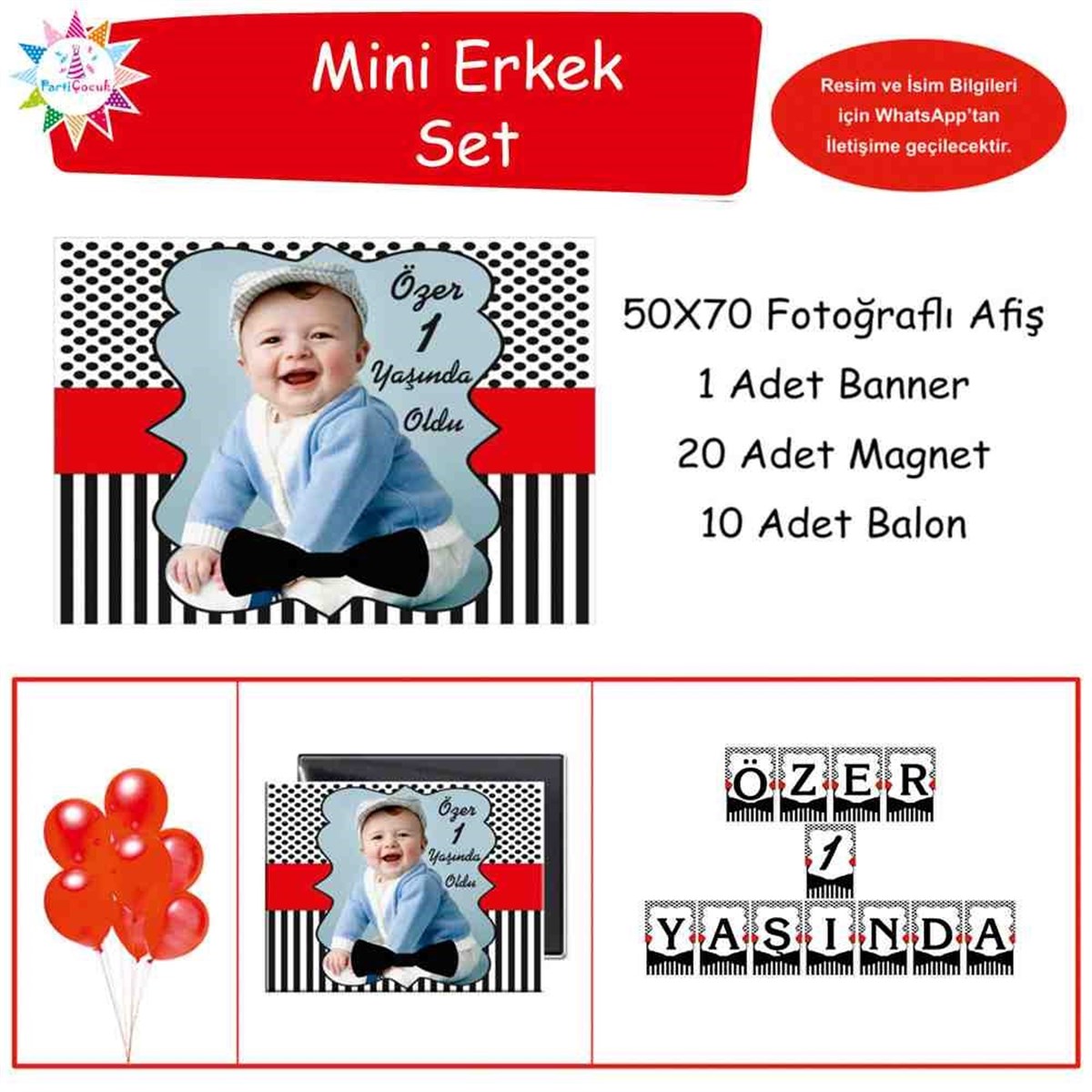 Doğum Günü  Kişiye Özel Papyon Konsept Doğum Günü Paketi 