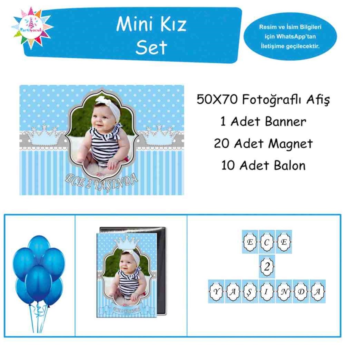 Doğum Günü  Mavi Taç Konsept 