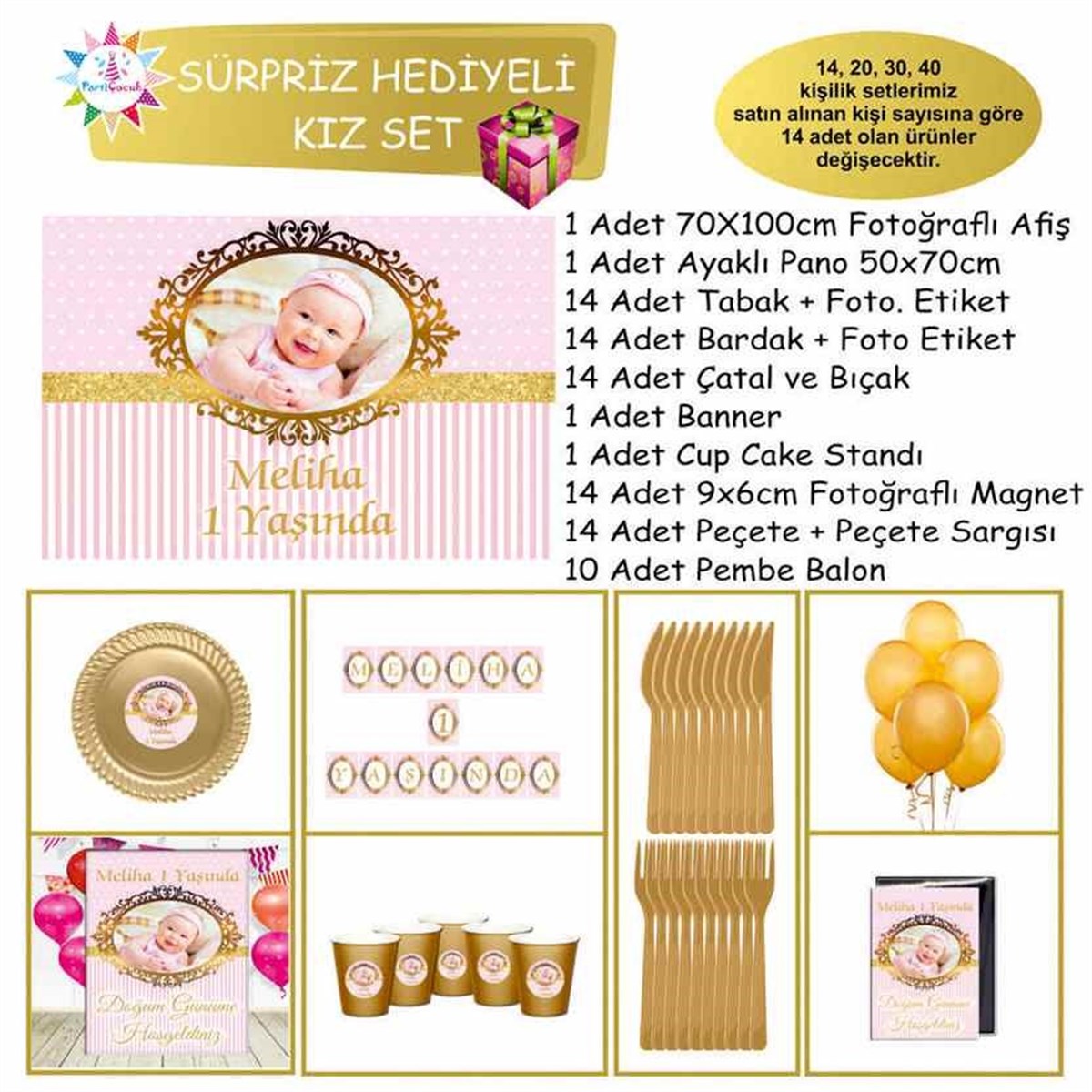 Gold Dikey Konsept Sürpriz Set 