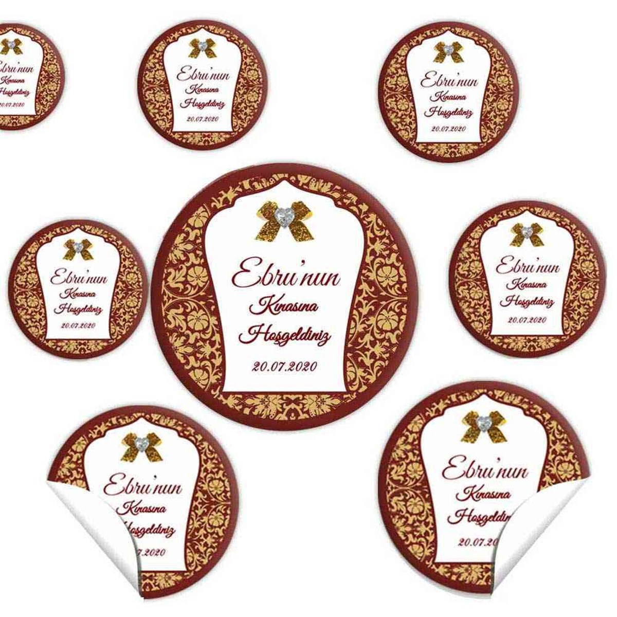 Gold Motif Kına Sticker 30 Adet 