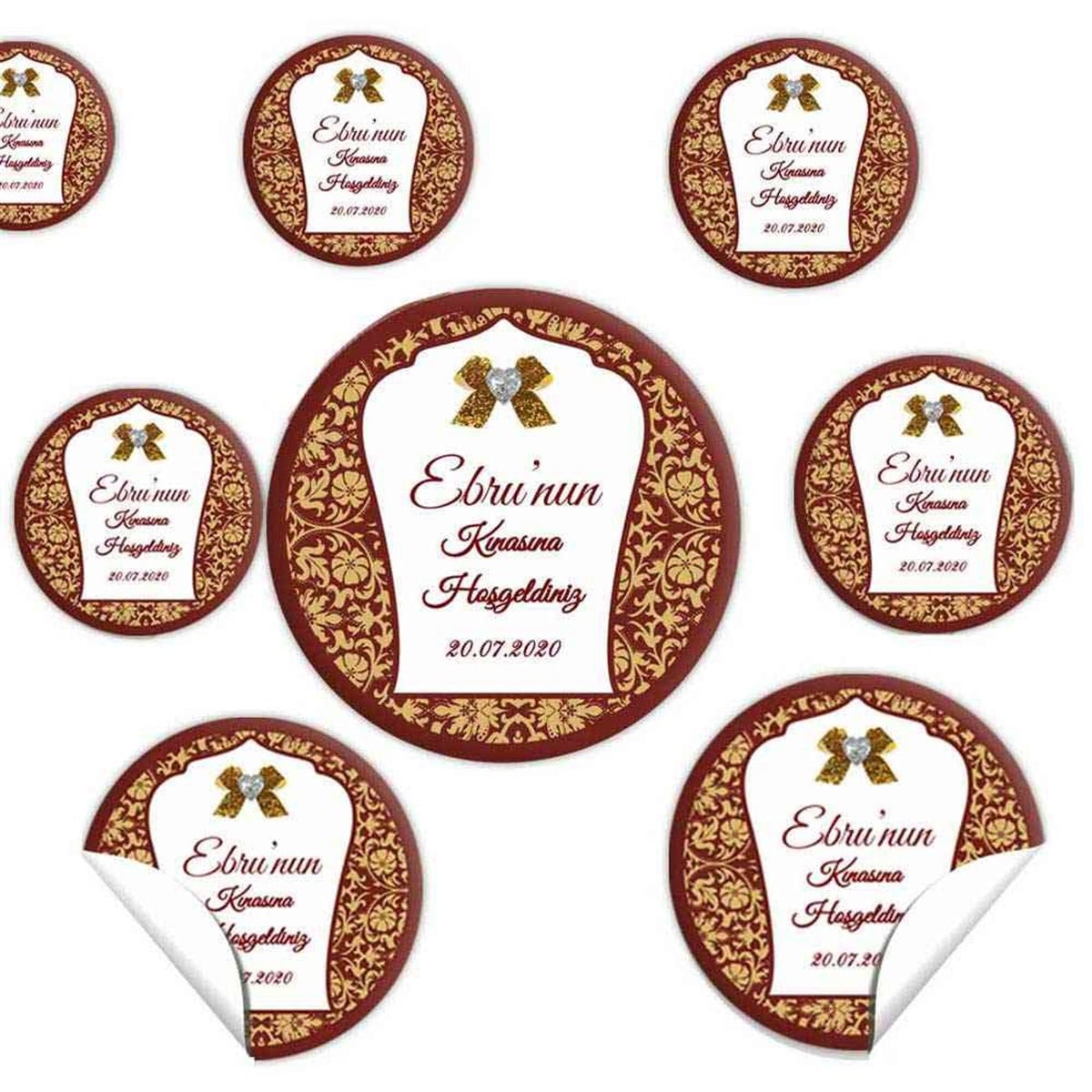Gold Motif Kına Sticker 30 Adet 