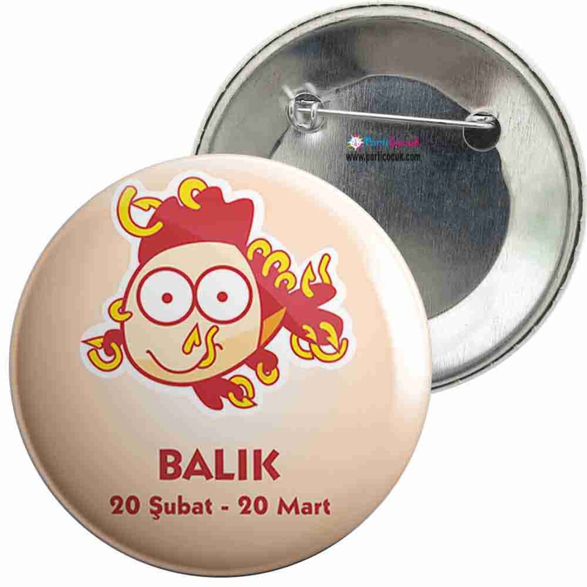 İğneli Metal Rozet Balık Burcu Parti Çocuk   