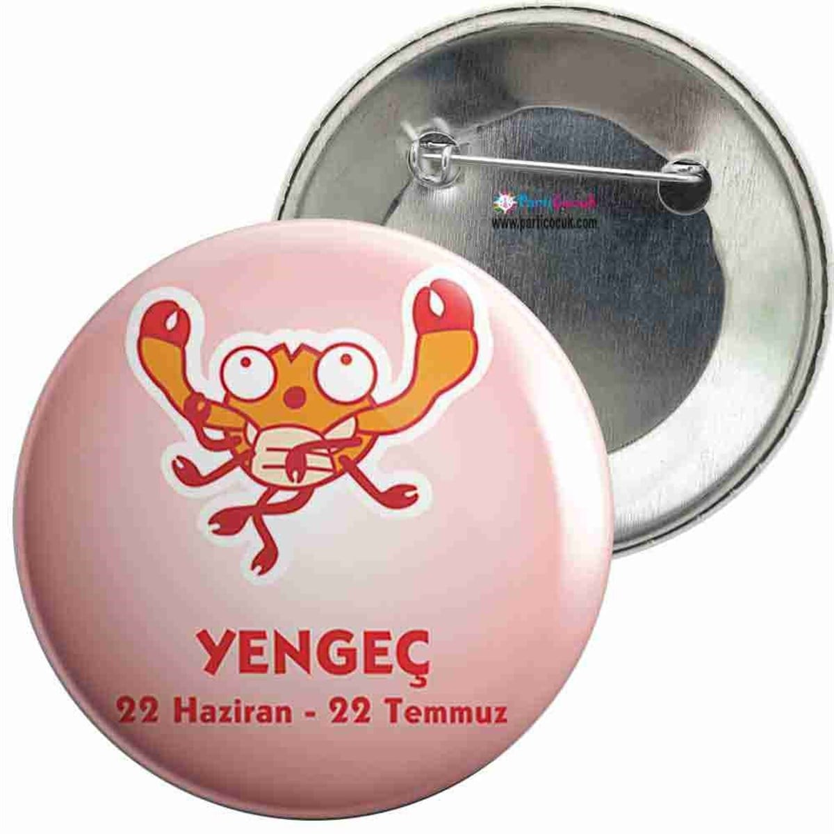 İğneli Metal Rozet Yengeç Burcu Parti Çocuk   