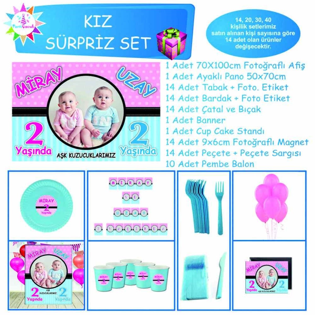 İkizler Puantiyeli Konsept Sürpriz Set  