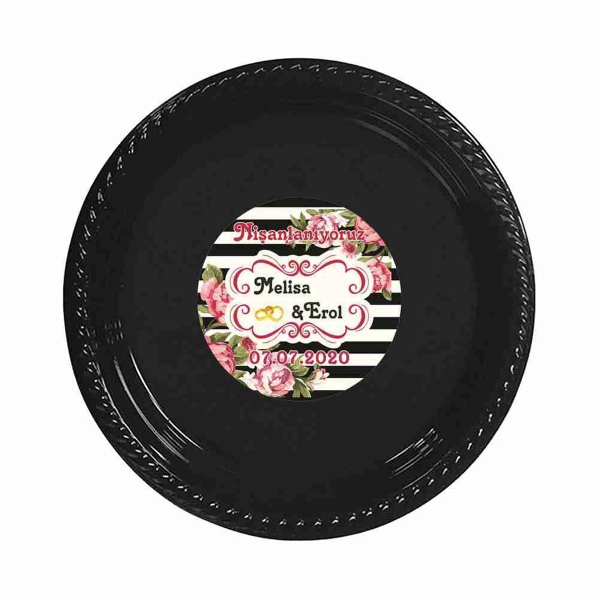 İsme Özel Stickerlı Tabak Yapışkan 