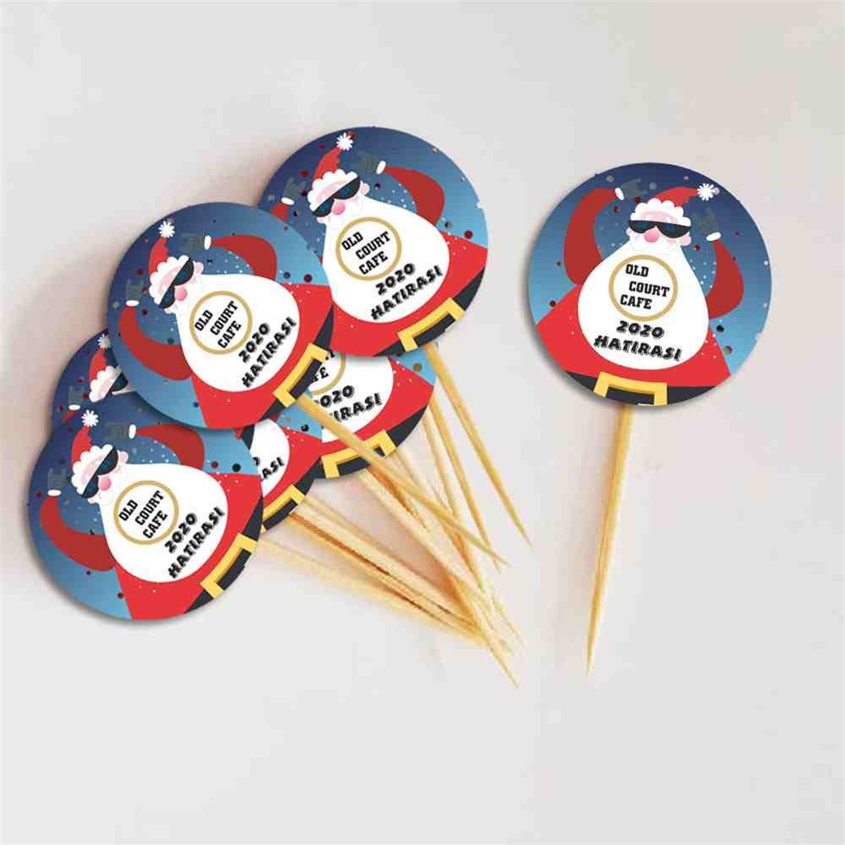Kafe Yılbaşı Partisi Cupcake Kürdanı 