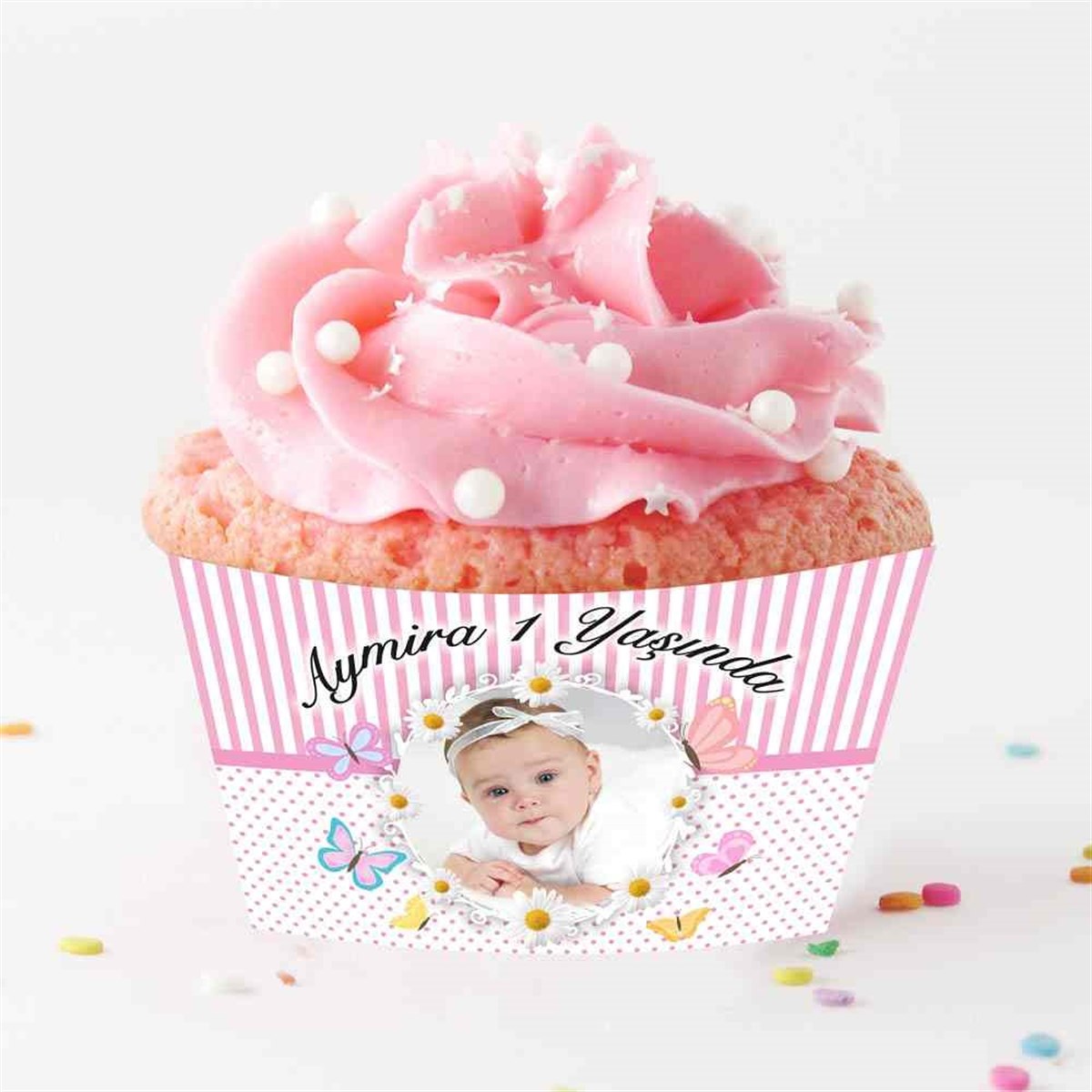 Kelebek Konsepti Cupcake Sargısı  