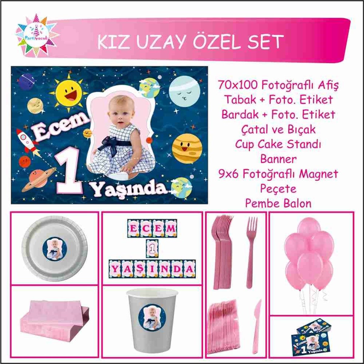 Kişiye Özel Uzay Konsept Özel Set 