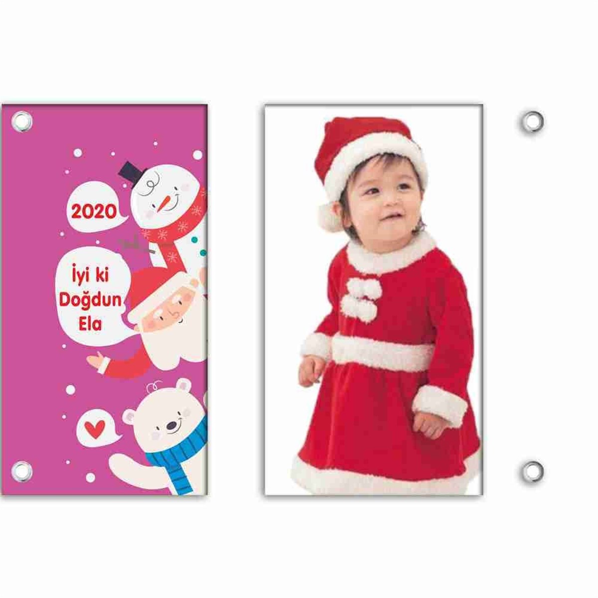 Kız Bebek Yılbaşına Özel Afiş 